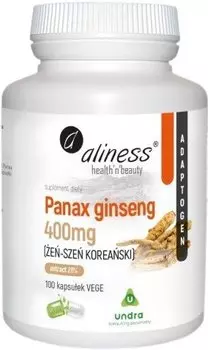 Aliness Panax Ginseng (Корейский женьшень) 400мг, 100 капс. MedicaLine
