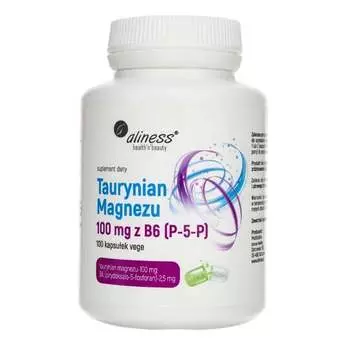 Aliness, Таурат магния 100 мг с B6, 100 капсул MedicaLine