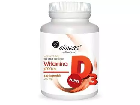 Aliness, Витамин D3 Форте 4000, 120 капс.