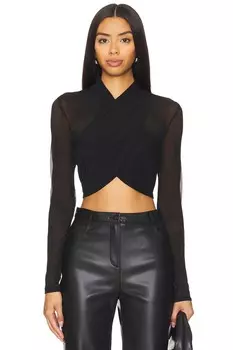 Алия топ Bardot, черный