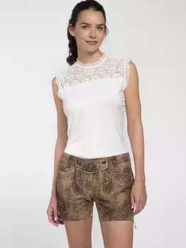 Алиса кожаные брюки Spieth & Wenksy, коричневый