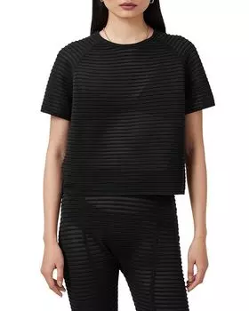 Алиса Рифленая Футболка ALLSAINTS, черный