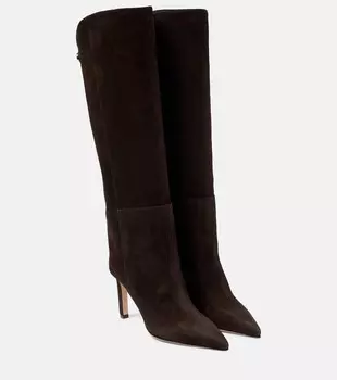 Alizze замшевые ботинки до колена Jimmy Choo, коричневый