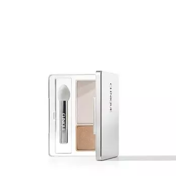 All About Shadow Duo Тени для век Макияж Безопасен для чувствительных глаз Ракушечно-розовый/Палевый атласный мерцающий Clinique