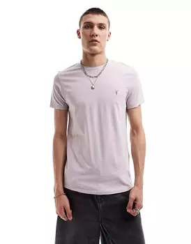 All Saints – Tonic – Сиреневая футболка с короткими рукавами и круглым вырезом