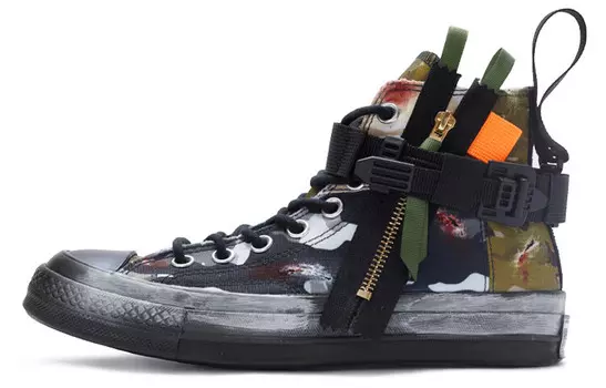 All Star Canvas Shoes Unisex High-top Black/green Converse
