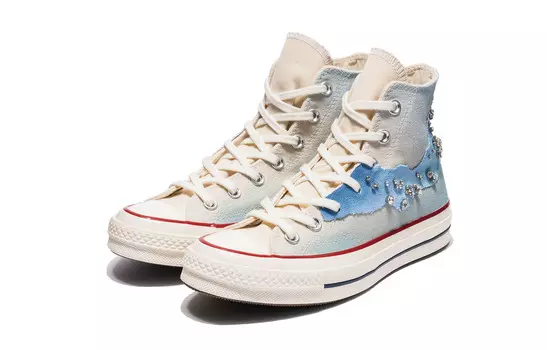 All Star Canvas Shoes Unisex High-top Blue/White Converse