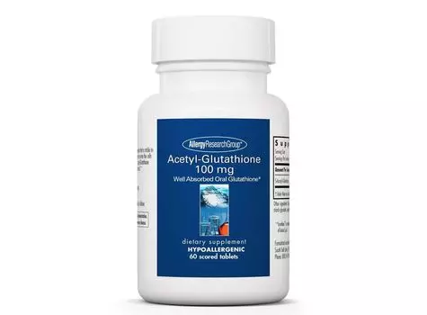 Allergy Research Group, Ацетил-глутатион 100 мг, 60 таблеток с риской ARG