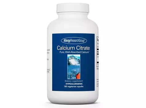 Allergy Research Group, Цитрат кальция, 180 вегетарианских капсул ARG