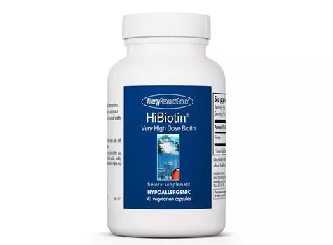 Allergy Research Group, HiBiotin, 90 вегетарианских капсул ARG