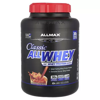 ALLMAX, Classic AllWhey, 100% сывороточный протеин, шоколад и арахисовое масло, 2,27 кг (5 фунтов)