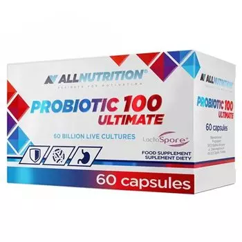 Allnutrition, Probiotic 100 Ultimate 60 капсул с пробиотиком