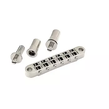 Allparts GB-0525 Gotoh Tunematic Bridge с большими отверстиями, никель GB-0525-001