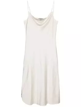 AllSaints атласное платье миди Una, нейтральный цвет