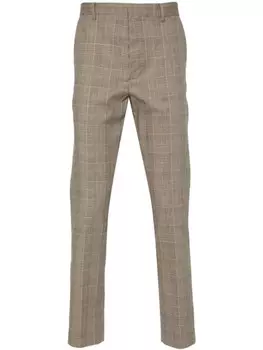 AllSaints брюки Maffrett в клетку, нейтральный цвет