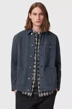 AllSaints EAVIS CHORE Хлопковая куртка, темно-синий