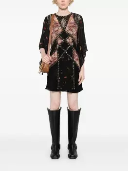 AllSaints платье мини Lucia со вставками, черный