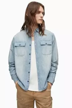 AllSaints Sire синяя рубашка All Saints, синий