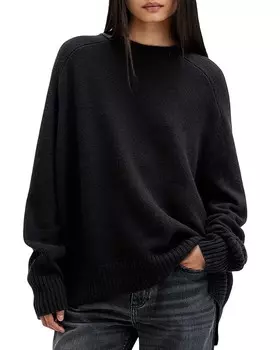 ALLSAINTS Свитер с высоким воротником из кашемира и шерсти Ines, черный