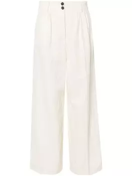 AllSaints твиловые брюки Payton в полоску, нейтральный цвет