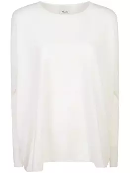 Allude джемпер с круглым вырезом, белый