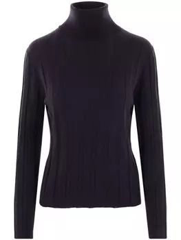 Allude джемпер с ребристой вязкой, синий