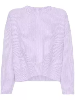 Allude джемпер в рубчик, фиолетовый