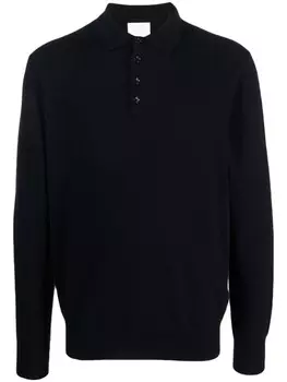 Allude кашемировый джемпер с воротником поло, синий