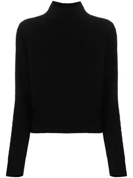 Allude кашемировый джемпер в рубчик, черный