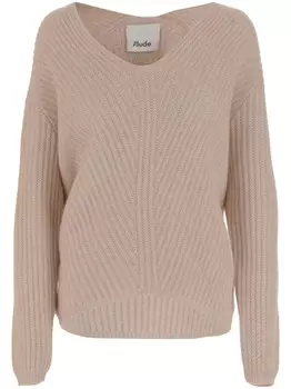 Allude кашемировый свитер в рубчик, нейтральный цвет