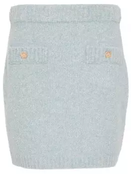 Allude мини-юбка из меланжевого трикотажа, синий