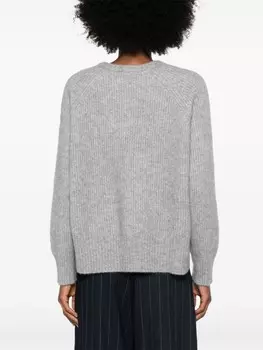 Allude свитер ребристого плетения, серый