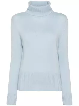 Allude свитер ребристого плетения, синий