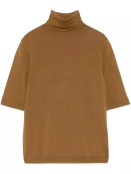Allude свитер с высоким воротником, коричневый