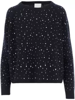 Allude свитер со стразами, черный