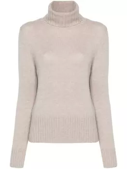 Allude свитер в рубчик, коричневый