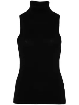 Allude топ с высоким воротником, черный