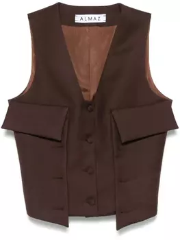 Almaz многослойный жилет, коричневый