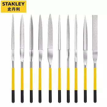 Алмазные напильники STANLEY, 10 предметов, набор инструментов для шлифовки, 3*140 мм 22-322-23