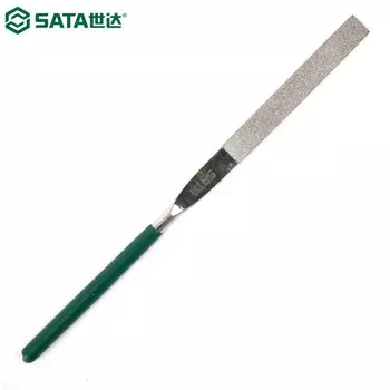 Алмазный плоский напильник SATA 5x180 мм, пластина для трения, плоский напильник, шлифовальный инструмент, корпоративная настройка 03851