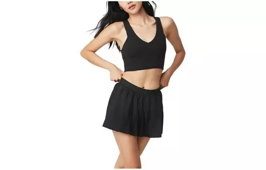 Alo Yoga Теннисная юбка Match Point черная
