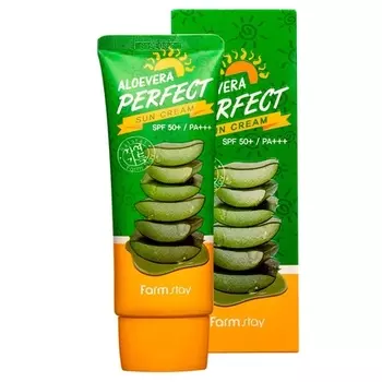 Aloe Vera Perfect Sun Cream Солнцезащитный крем с алоэ вера 70 г Farmstay