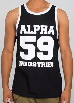 Alpha Industries 59 Танк Топ, черный/белый