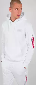 Балахон Alpha Industries Back Print Camo Print, бело-камуфляжный
