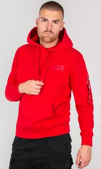 Alpha Industries Back Print Толстовка мужская, красный