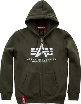 Alpha Industries Basic Балахон ZIP, оливковый