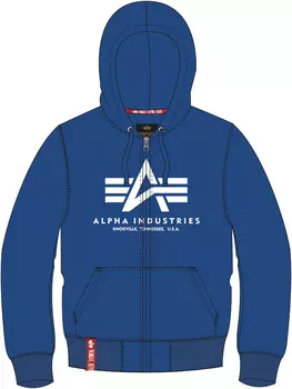 Alpha Industries Basic Балахон ZIP, синий