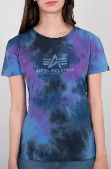 Alpha Industries Basic Batik Дамы футболка, синий/пурпурный