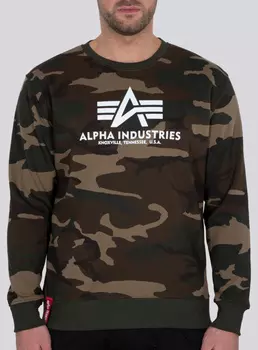 Толстовка Alpha Industries Basic Camo, камуфляжная