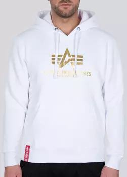 Alpha Industries Basic Foil Print Балахон, белый